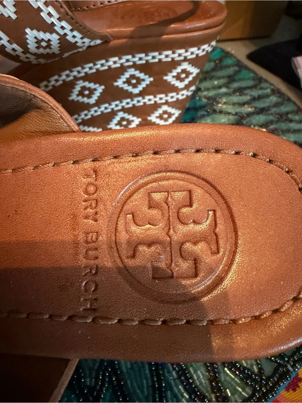 Tory Burch Reena Leather Platform Wedges
